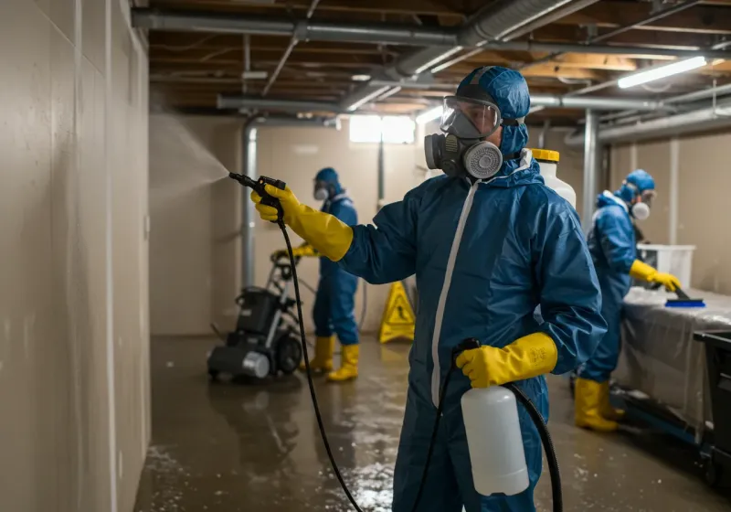 Basement Sanitization and Antimicrobial Treatment process in Paw Paw Lake, MI