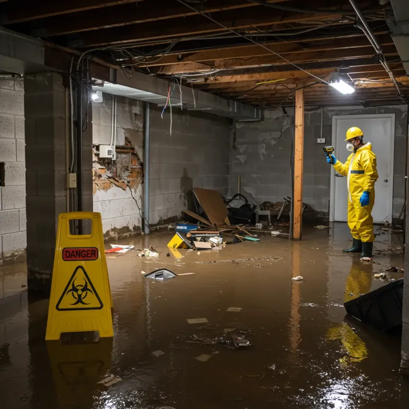 Flooded Basement Electrical Hazard in Paw Paw Lake, MI Property