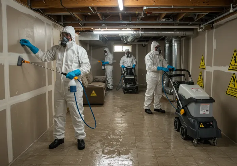 Basement Moisture Removal and Structural Drying process in Paw Paw Lake, MI